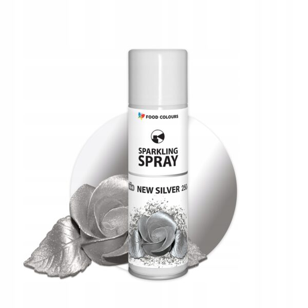 Barwnik w sprayu Srebrny Food Colours 50ml - obrazek 2