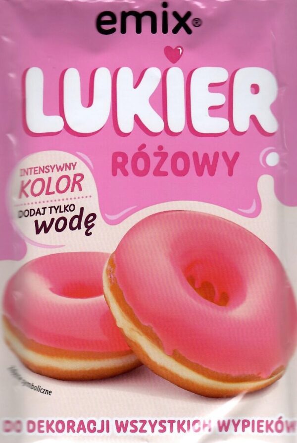 Lukier różowy 80g EMIX w proszku