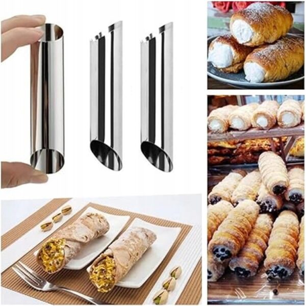 Foremki/Rurki do pieczenia ciastek Cannoli 12 cm - 3 szt