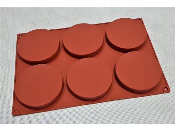 Forma silikonowa cylindry/płytkie koła 10xh1,7 cm do żelki Tarty