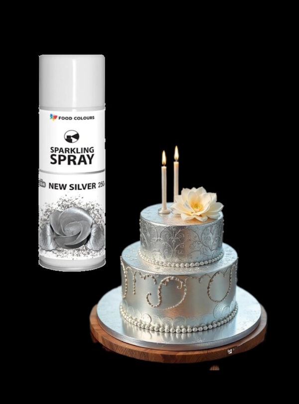 Barwnik w sprayu Srebrny Food Colours 50ml