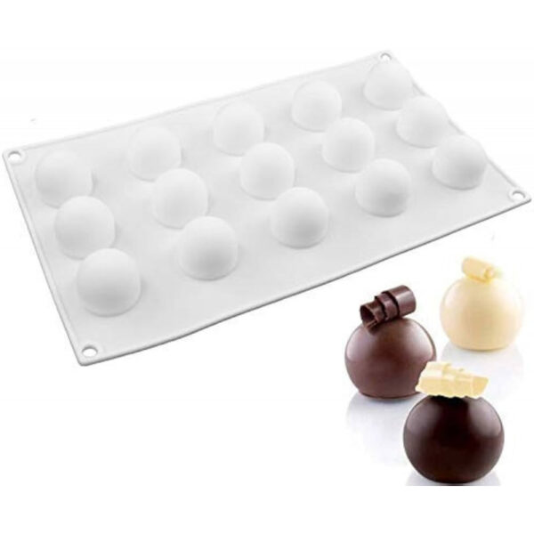 Forma silikonowa biała kule 3,1cm 15szt - obrazek 5