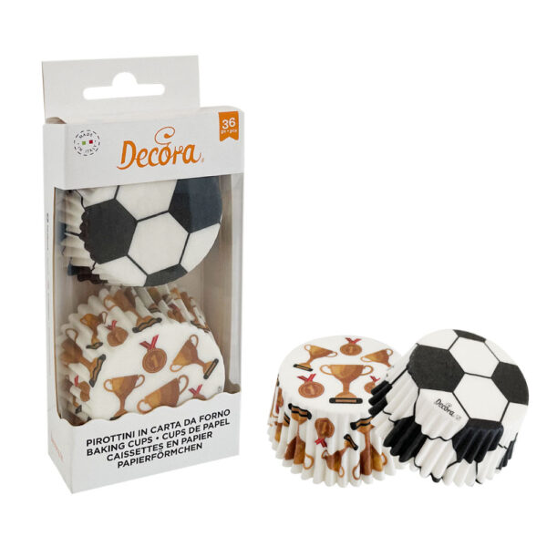 Papilotki na muffinki/babeczki Decora Piłka Nożna 1 op
