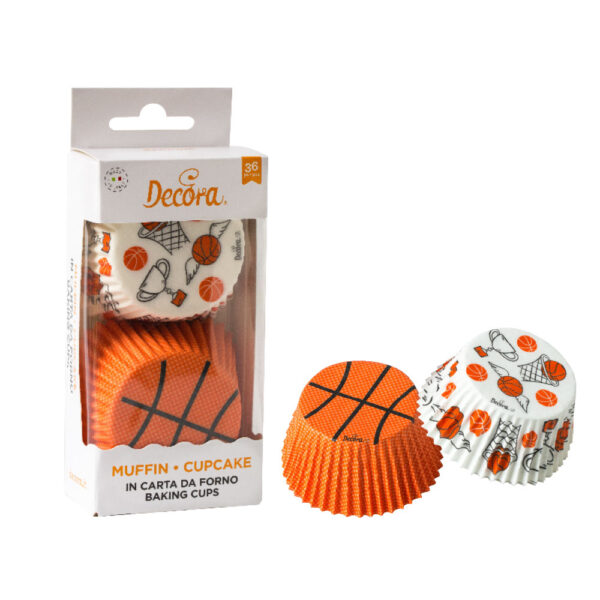 Papilotki na muffinki/babeczki Decora - koszykówka