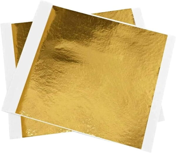 Jadalne złoto 23 karaty w płatkach Decora 86x86 mm 1 listek - obrazek 3