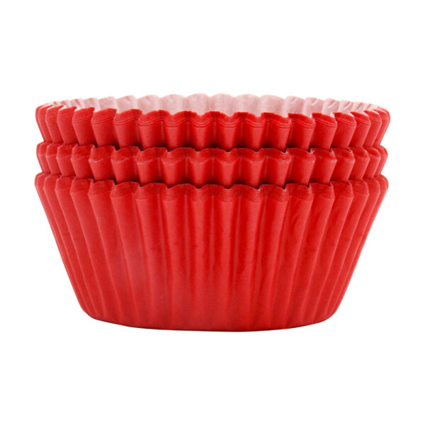 Papilotki Czerwone papierowe do muffinek PME 60szt - obrazek 5