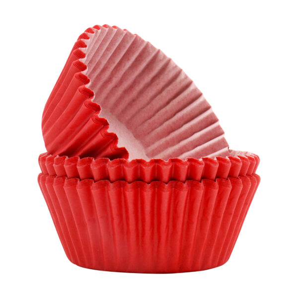Papilotki Czerwone papierowe do muffinek PME 60szt