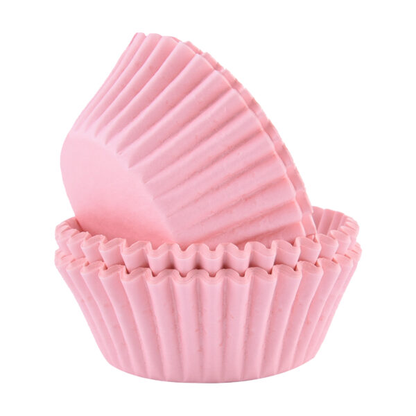 Papilotki Jasny róż papierowe do muffin PME 60 szt