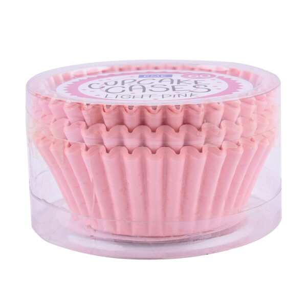 Papilotki Jasny róż papierowe do muffin PME 60 szt - obrazek 3
