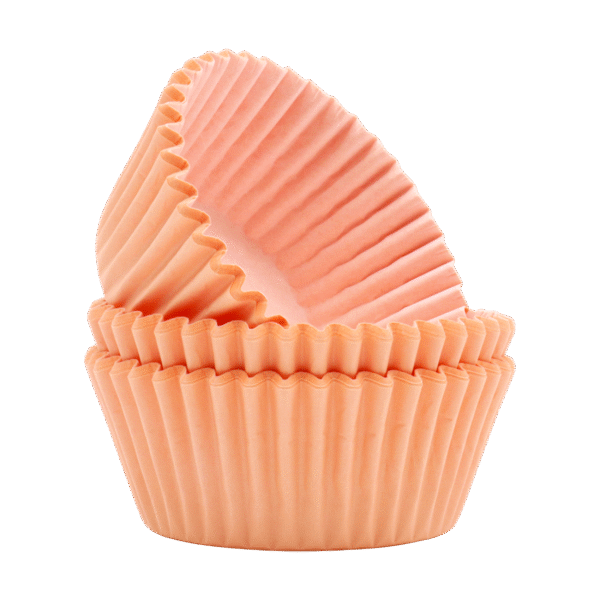 Papilotki brzoskwiniowe papierowe do muffinek PME - 60szt