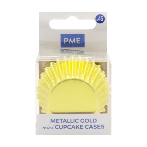 Metaliczne MINI papilotki 35mm ZŁOTE 45szt PME - obrazek 2