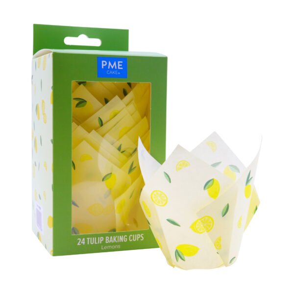 Papilotki do muffinek Tulipany "w Lemony"24szt PME