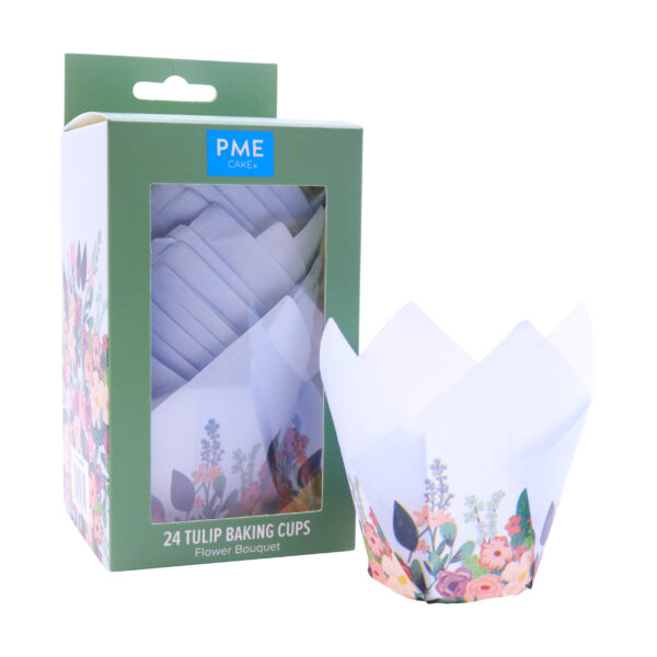 Papilotki do pieczenia muffinek Tulipany 24szt PME