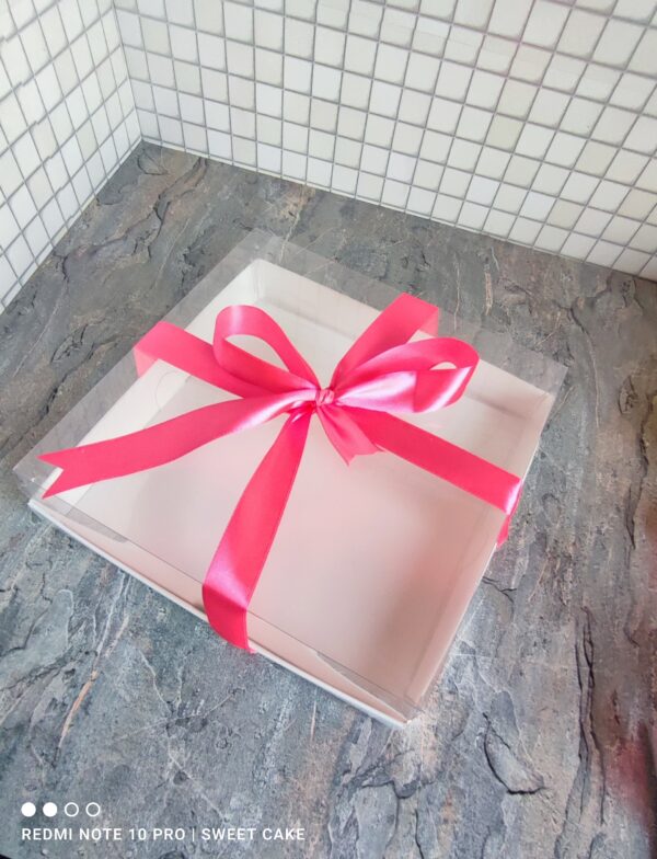 Opakowanie przezroczyste party box 25x25x7 perłowe - obrazek 3