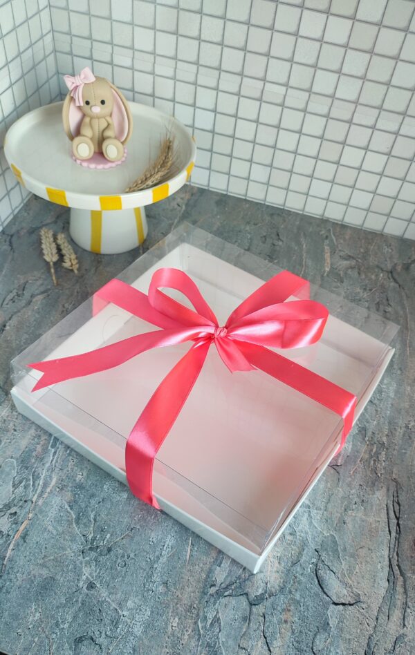 Opakowanie przezroczyste party box 25x25x7 perłowe