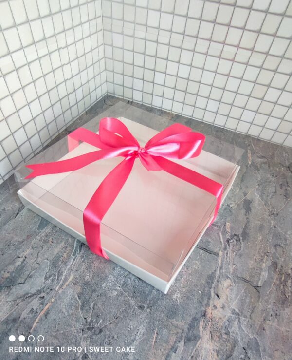 Opakowanie przezroczyste party box 25x25x7 perłowe - obrazek 4