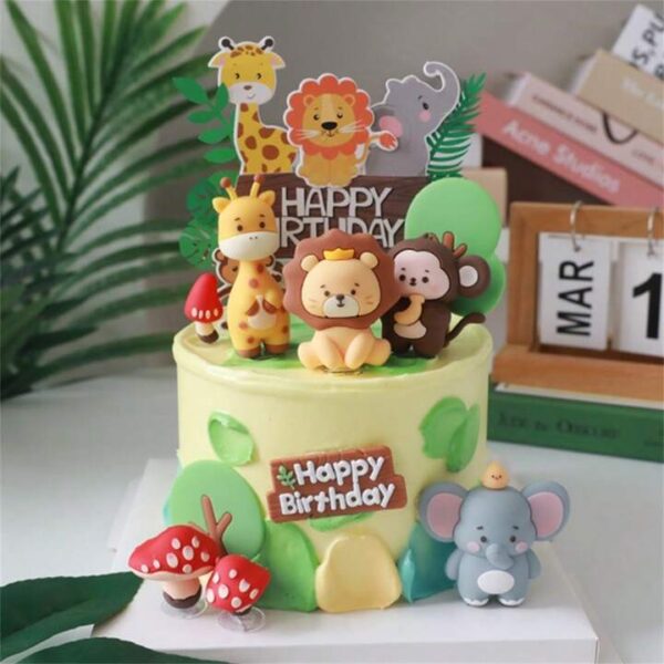 TOPPER  PAPIEROWY HAPPY BIRTHDAY zwierzątka 1szt - obrazek 3