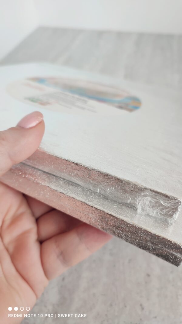 Podkładka pod ciasto Decora SREBRNA 25x25x1,2 cm. - obrazek 4