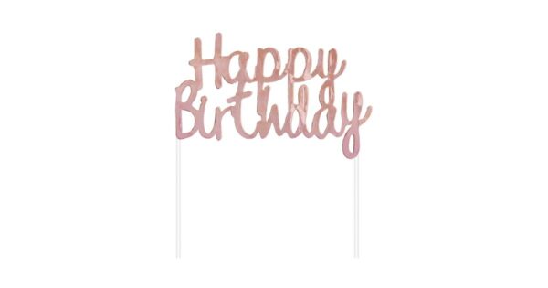Dekoracja papierowa na tort Happy Birthday - obrazek 3