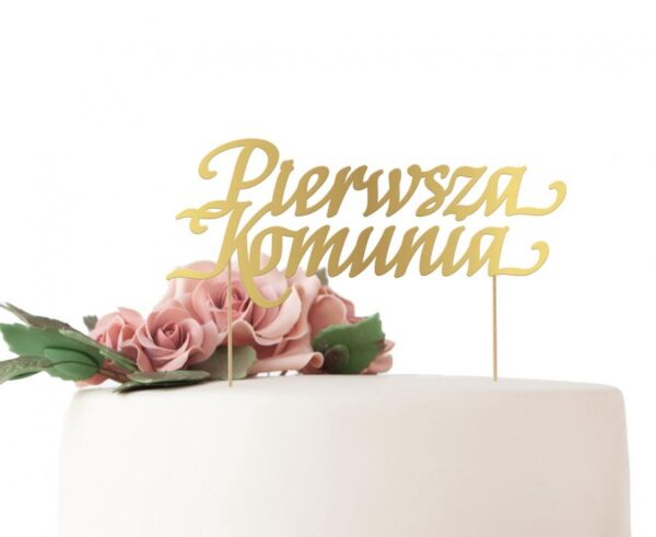 TOPPER papierowy pierwsza komunia święta 1 szt