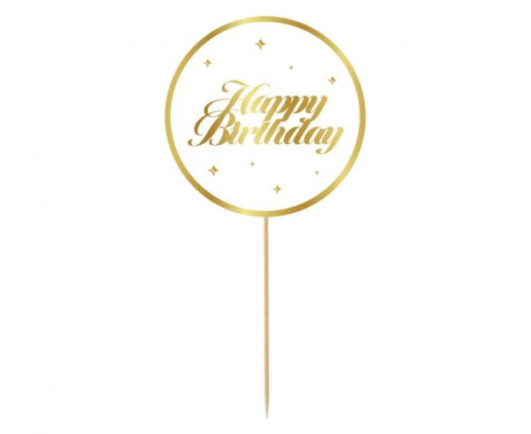 Dekoracja pap. na tort Party - Happy Birthday - obrazek 2