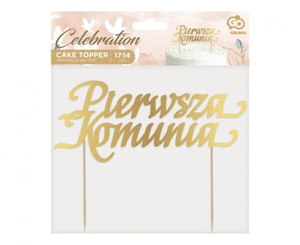 TOPPER papierowy pierwsza komunia święta 1 szt - obrazek 3
