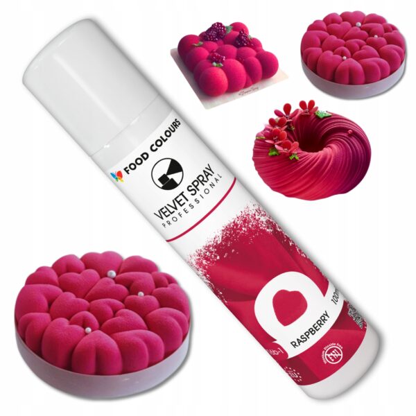 VELVET/ZAMSZ w SPREJU 250 ML RASPBERRY - obrazek 2