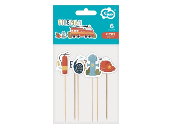 TOPERY PAPIEROWE pikery fireman 6szt