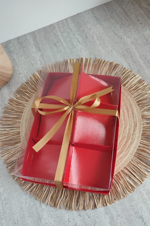 Pudełko na 6 monoporcji CZERWONE 26*18 H8 cm - obrazek 2