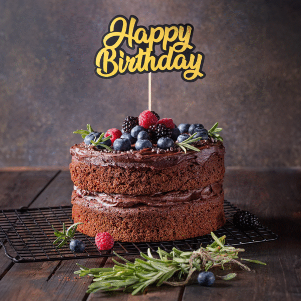 TOPPER  PAPIEROWY  HAPPY BIRTHAY
