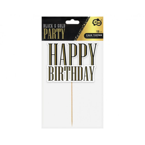 Dekoracja papierowa na tort, Party - Happy Birthday,