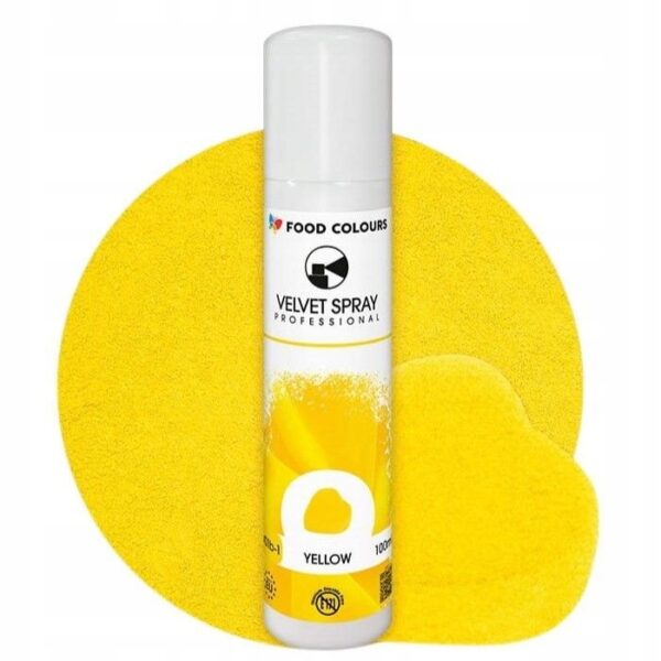 Zamsz/Velvet Sprej - Food Colours ŻÓŁTY 100 ml