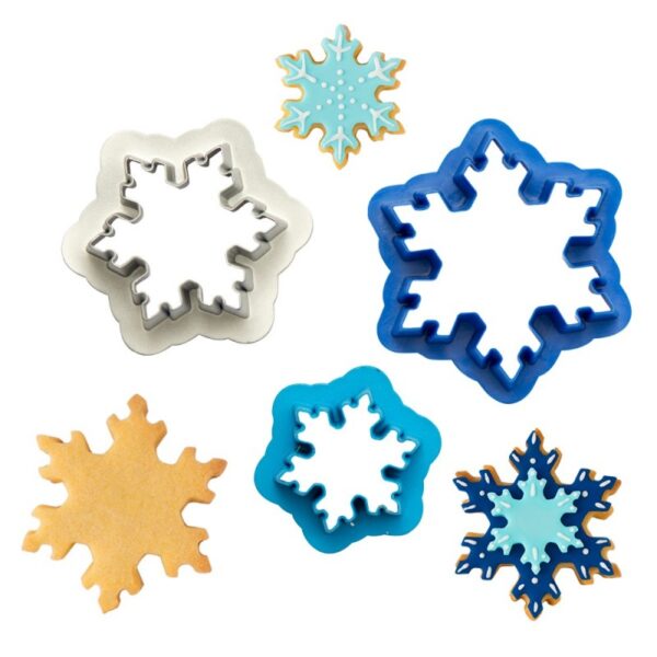 Foremki do ciastek ŚNIEŻYNKI Decora, 3 szt - obrazek 2