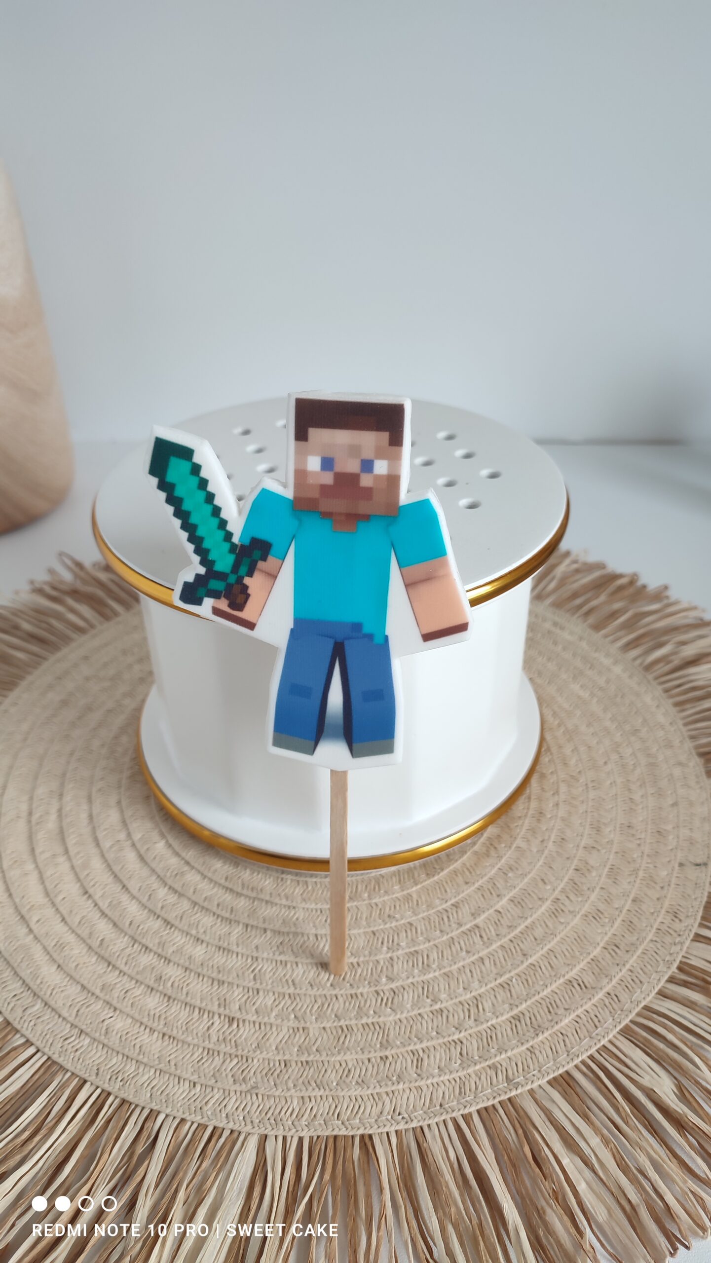 Topper cukrowy/lizak MINECRAFT - 2D MINE STEVE - obrazek 2