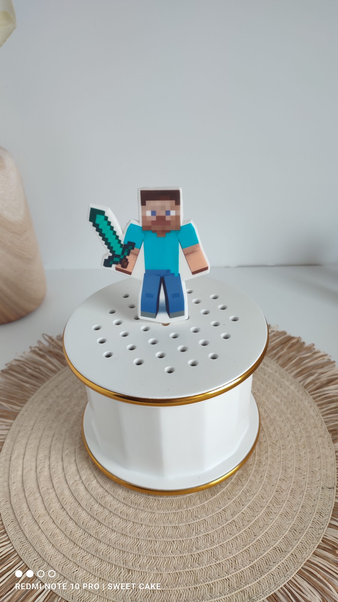 Topper cukrowy/lizak MINECRAFT - 2D MINE STEVE - obrazek 3
