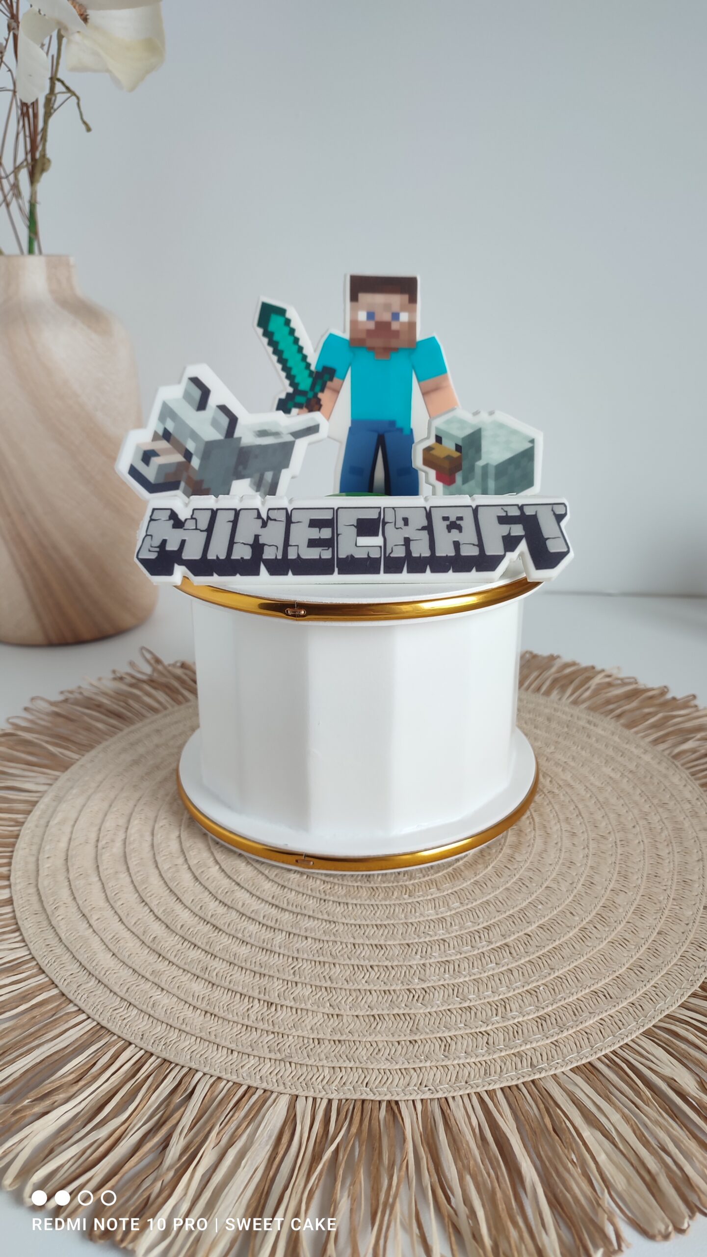 Topper cukrowy/lizak MINECRAFT - 2D MINE STEVE - obrazek 5