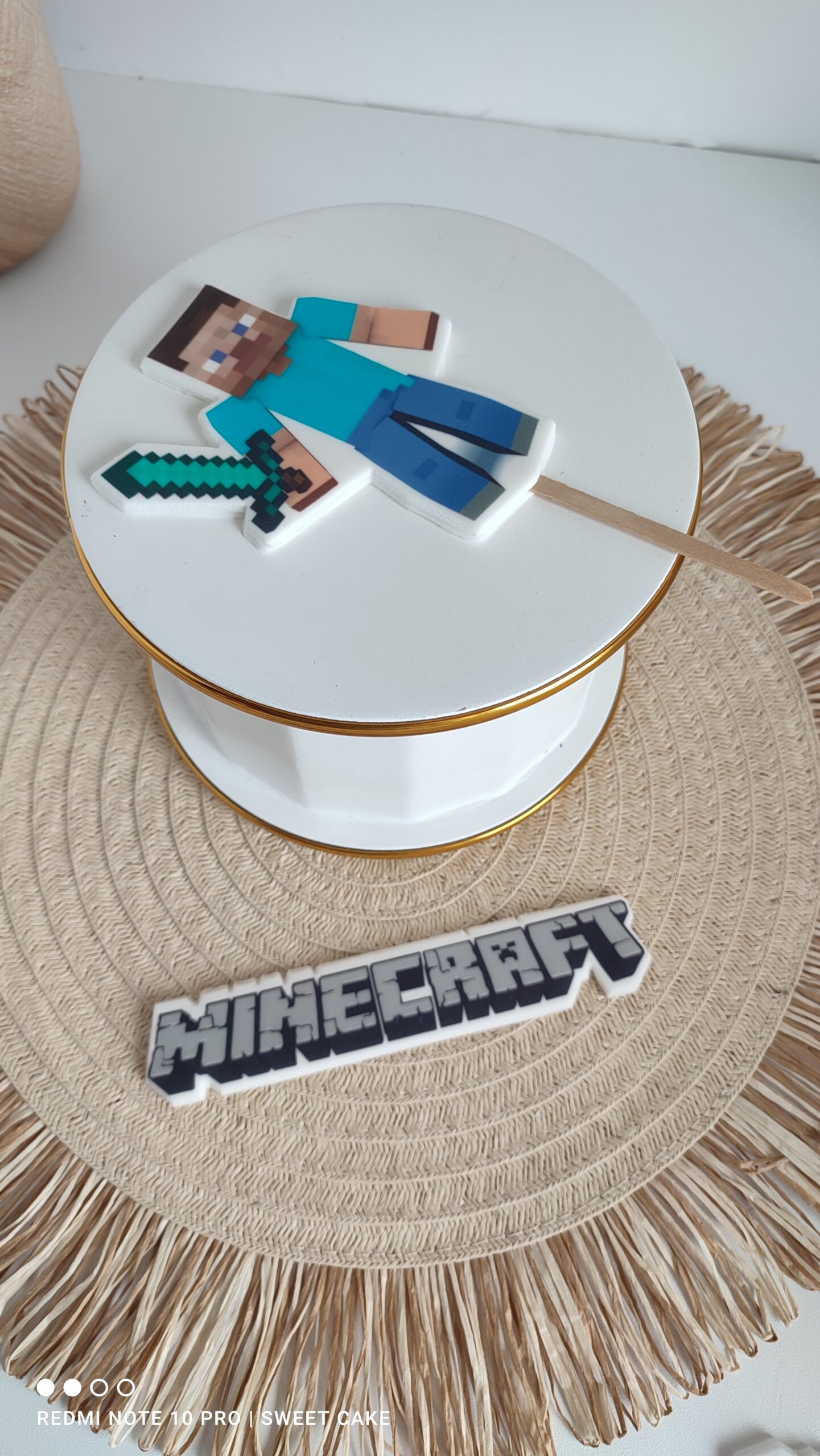 Topper cukrowy/lizak MINECRAFT - 2D MINE STEVE - obrazek 4