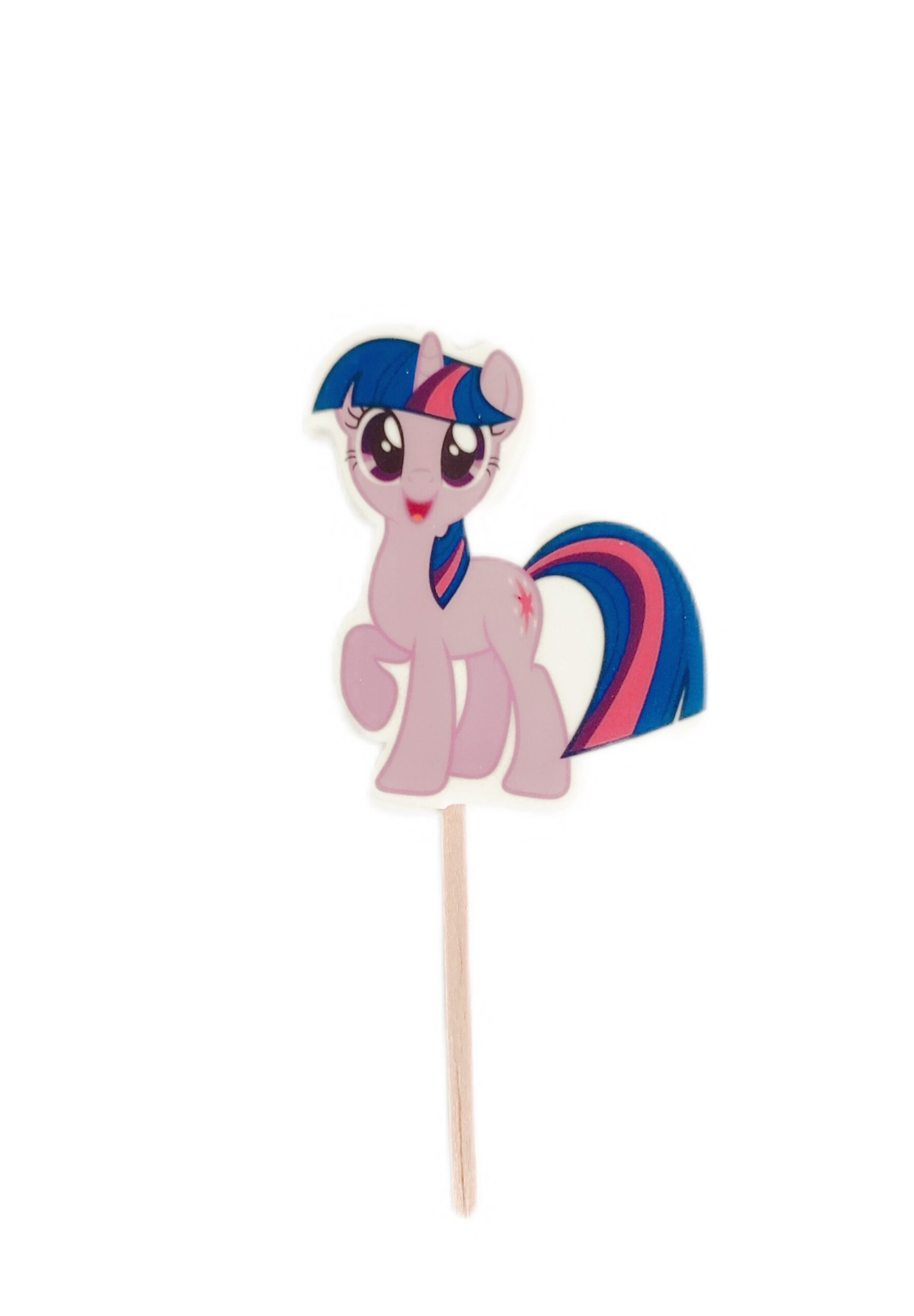 Topper/Tabliczka cukrowa 2D KUCYK PONY FIOLETOWY "1"