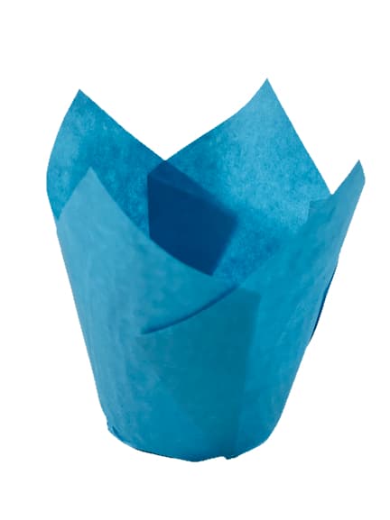 Papilotki na muffinki tulipany Niebieskie  50 szt